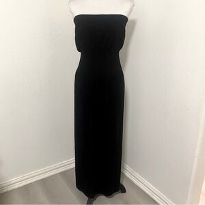 Lark + Grey Women’ Smocked Strapless Midi Casual Dress Lightweight Black S/M EUC